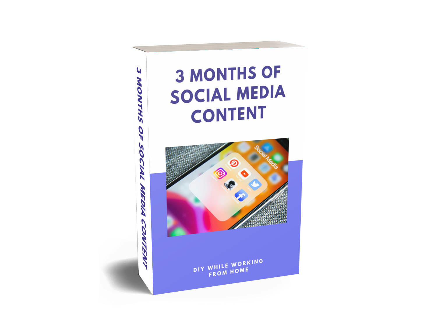 3 Months of Social Media Content eBook 3D